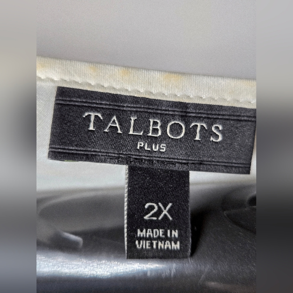 Talbots Polka Dot Flutter Sleeve Elevated Basic B… - image 2